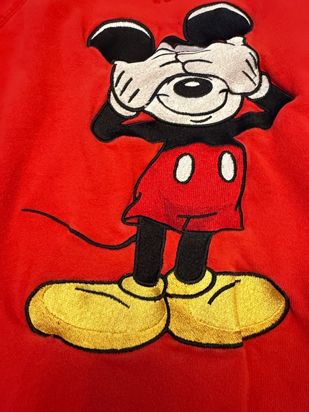 H&M Red Mickey Mouse Graphic Sweatshirt - Picture 5 of 9